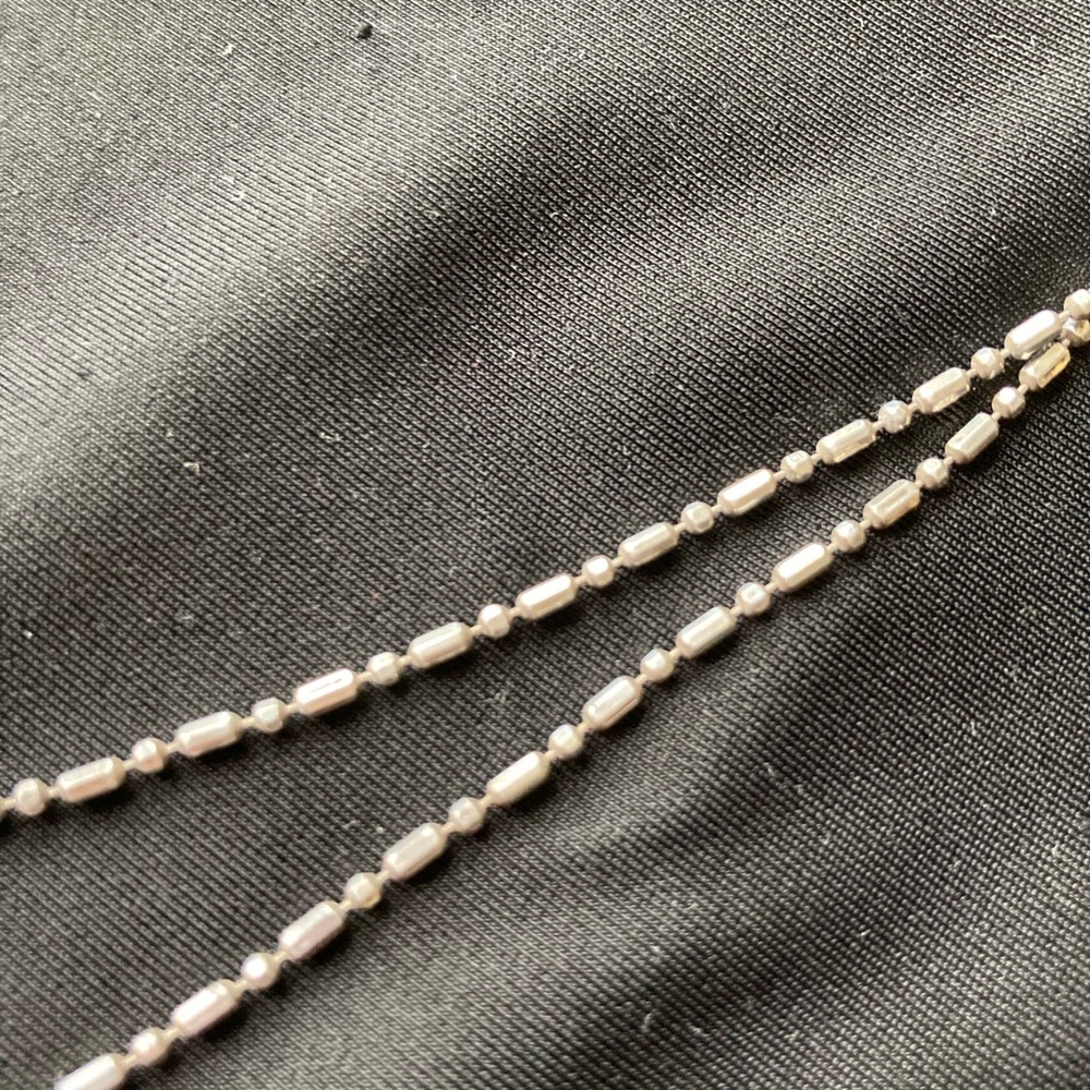 Larimar and sterling silver 16” necklace with mother of pearl clasp - Picture 6 of 8